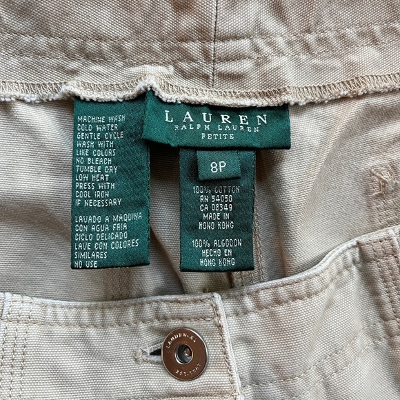 Lauren Ralph Lauren Petite 100% Cotton Light Khaki Capri Pants, Size 8P - Picture 3 of 7